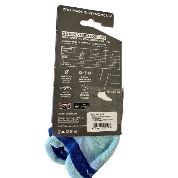 Darn Tough Merino Run Wool Size Small 4.5-7 Women’s NWT No Show Tab - Picture 2 of 6